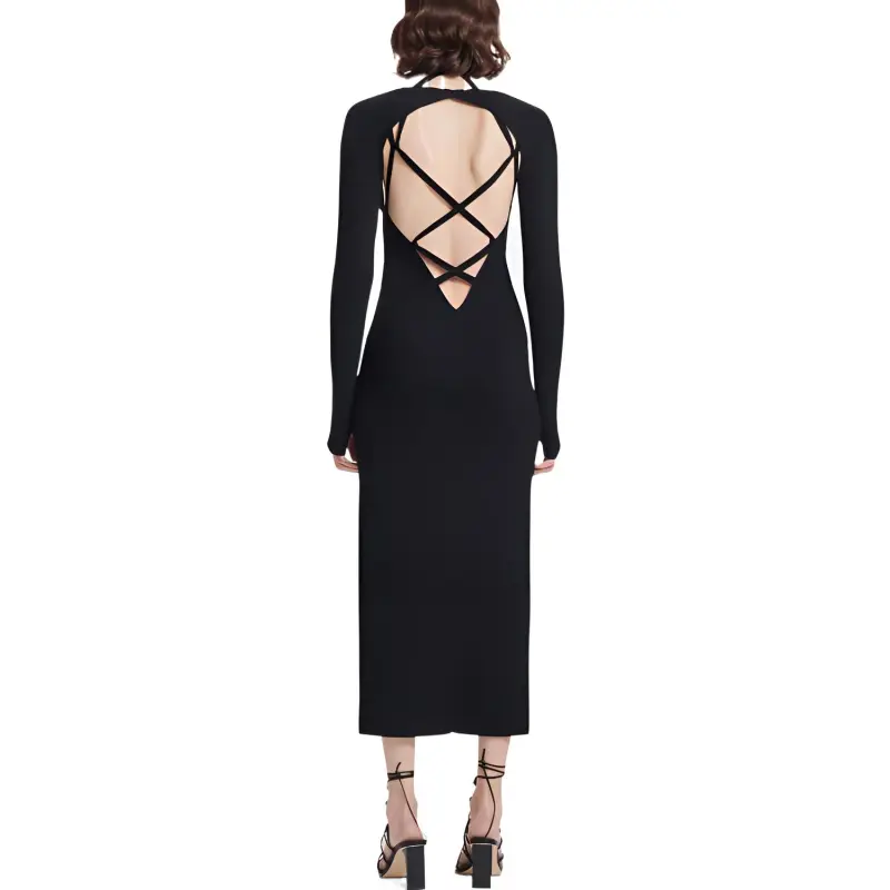 DION LEE Cut Out detail Knitted Midi Dress-2