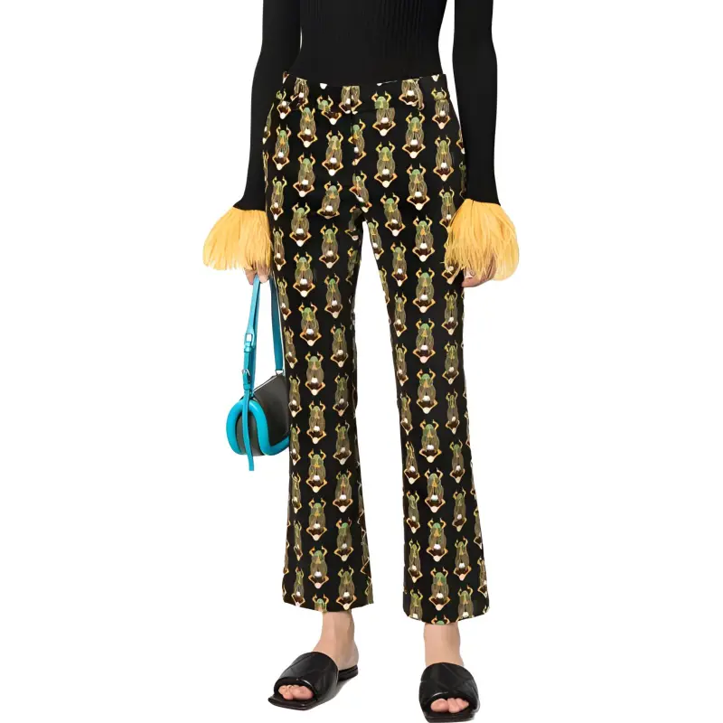 La DOUBLEJ. Graphic-print Elasticated-waist Leggings-1