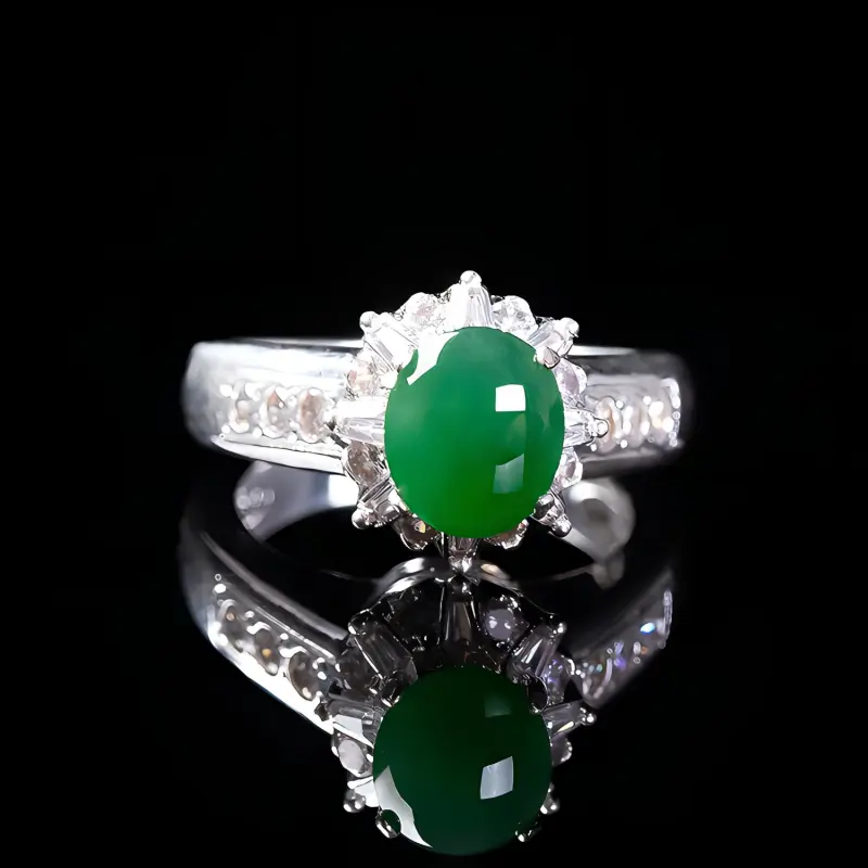 Execute The Blessing Ice Type Jadeite Rings Unisex-1