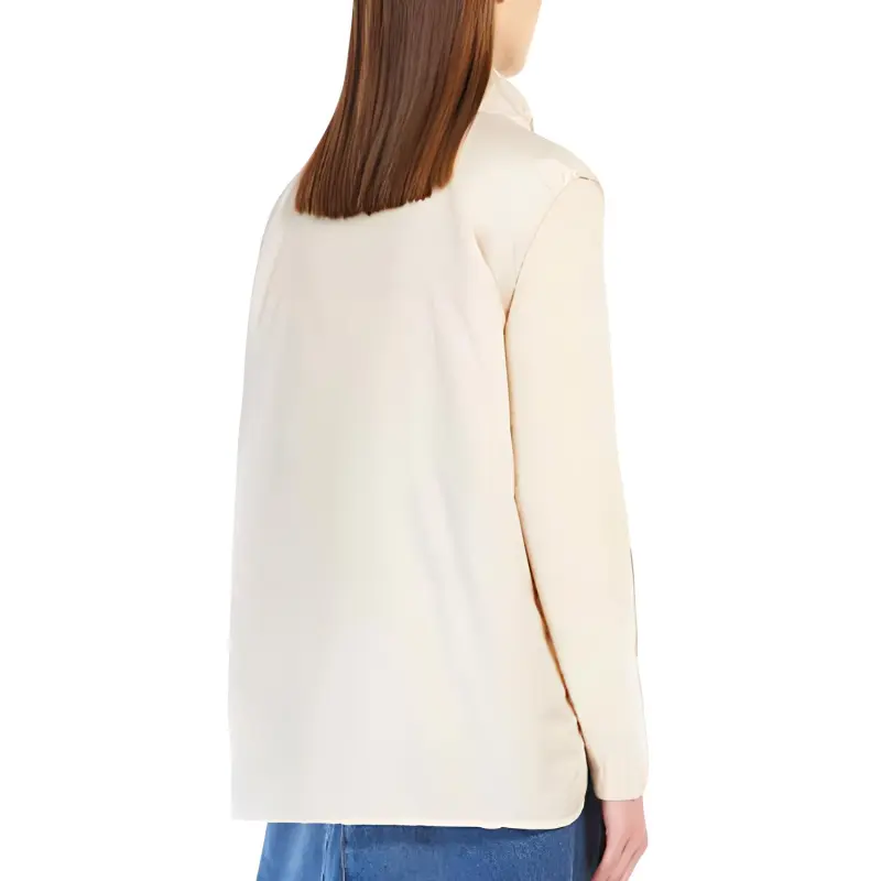 WEEKEND MaxMara Yoro Collection Reversible Water Repellent Canvas Gilet Vest Women's White-4