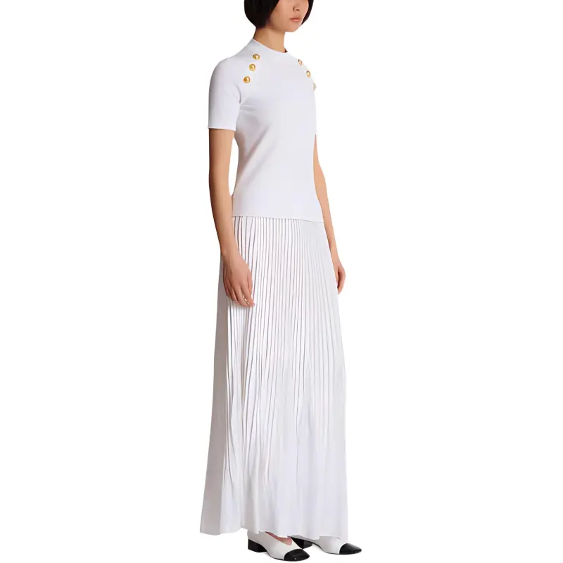 BALMAIN Decorative button T shirt-1