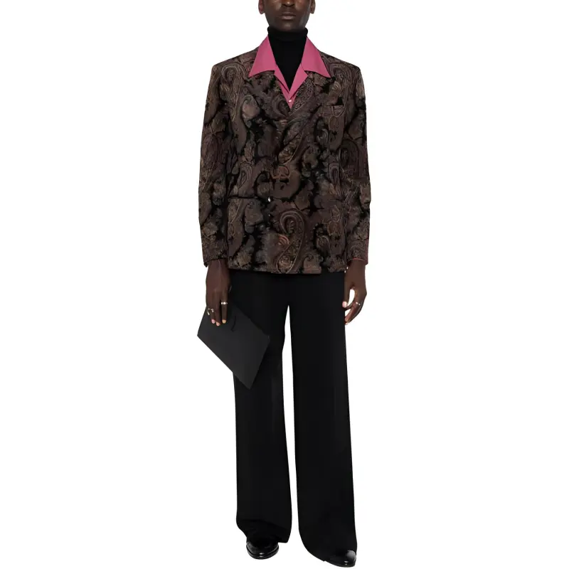 ETRO Floral Printed Double Breasted Blazer-1