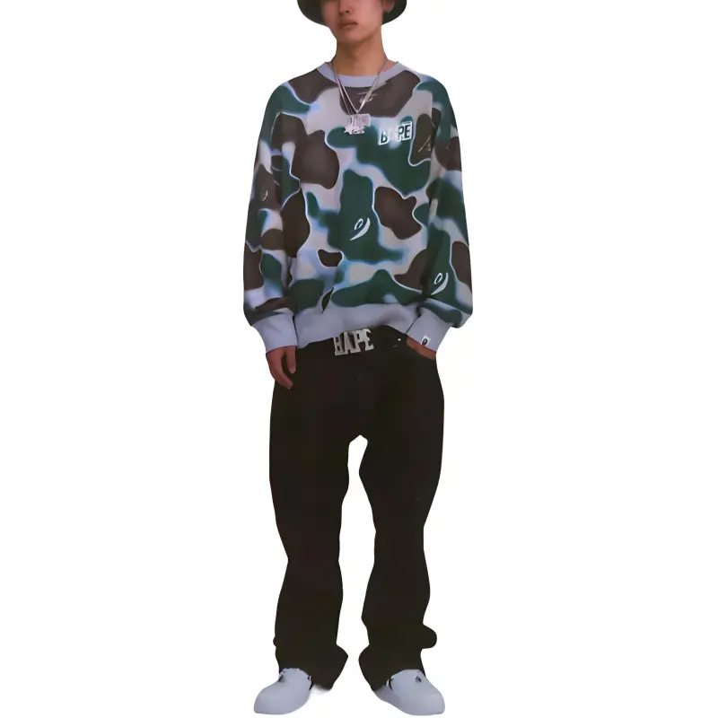 Bape Liquid Camo Bape Sta Relaxed Fit Crewneck-3