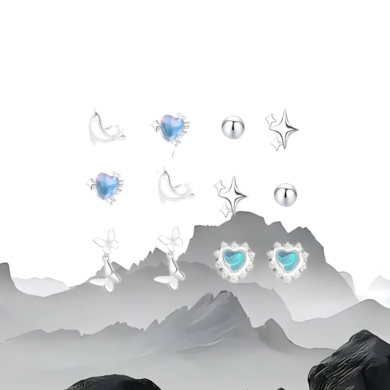 JIACUIYUN Colored Glaze Stud Earrings Women's-3