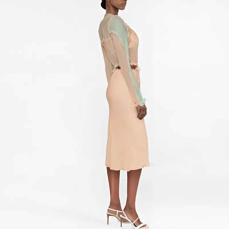 FENDI Casual Long Skirts Women's Nude Pink-3