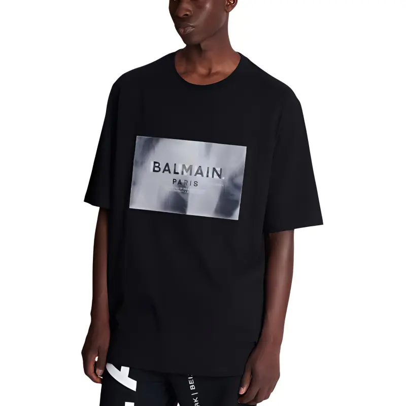 BALMAIN Main Lab Holographic T Shirt-5
