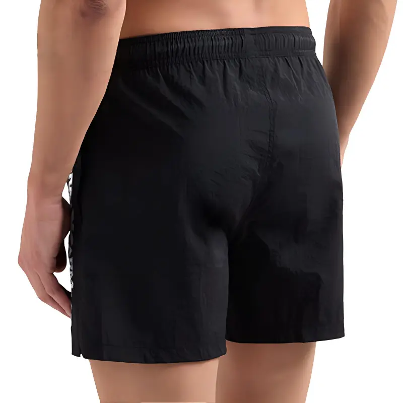 EMPORIO ARMANI Swim Shorts With Vertical Logo Embroidery-2