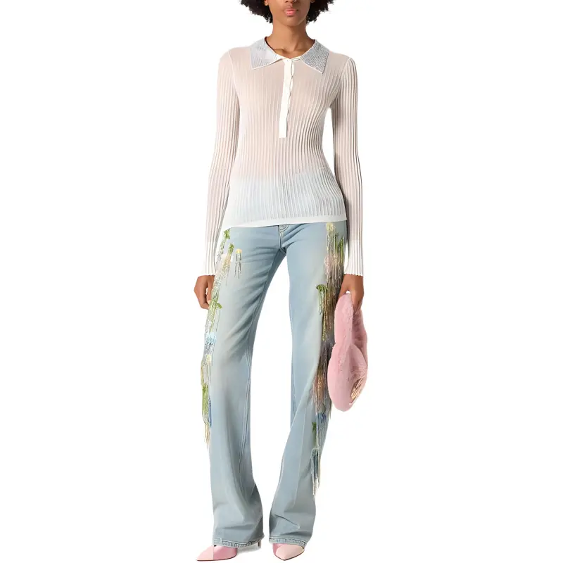 Blumarine Bead tassel Jeans-1