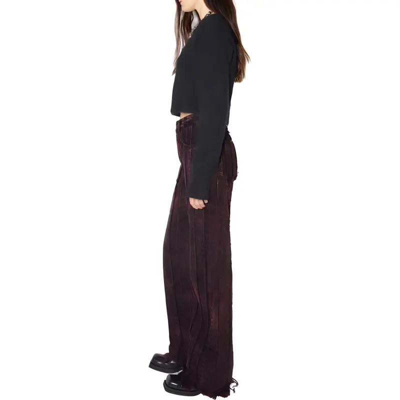 Acne Studios Jeans 2021F Women's Burgundy-3