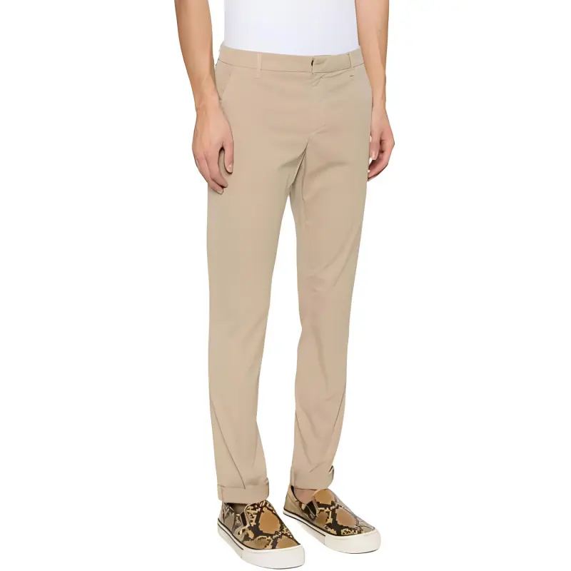 Dondup Mid Rise Straight Leg Trousers-1