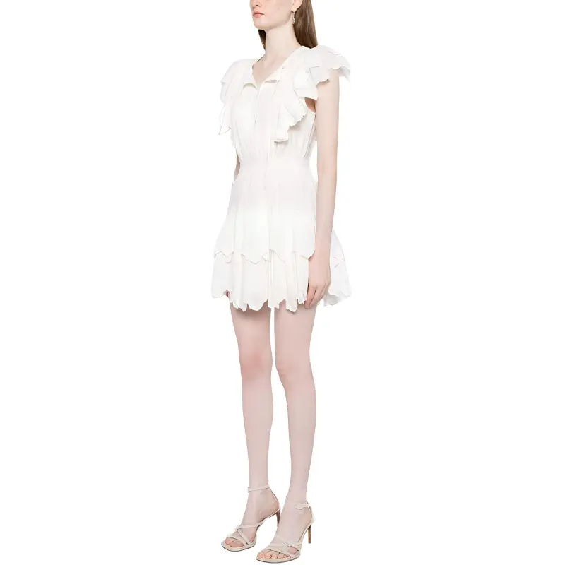 LOVESHACKFANCY Darryl Ruffled Mini Dress-3