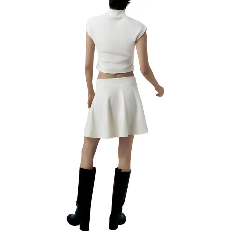 ZARA Casual Short Skirts Women's Soft Nude-4