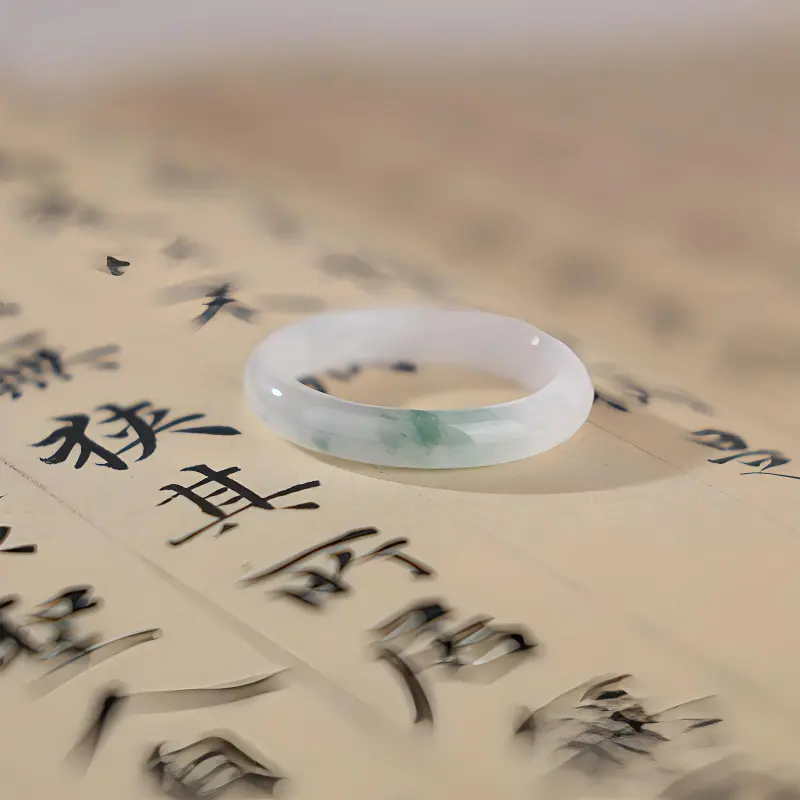 Clear Snow Glutinous Jade Jadeite Rings Unisex-2