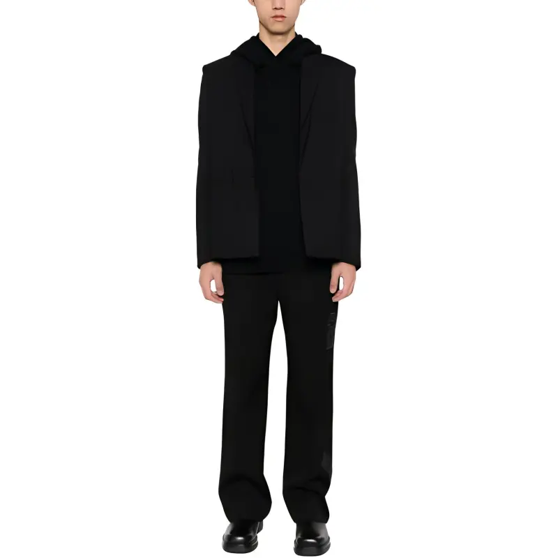 OFF WHITE Logo Embroidered Straight Leg Trousers-2