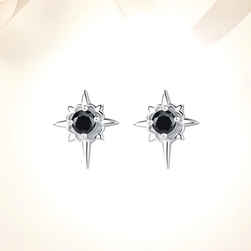 VOCK S999 Fine Silver Stud Earrings Women's-1