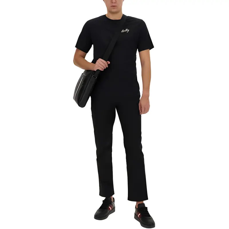 BALLY Logo embroidered Organic Cotton T shirt-2
