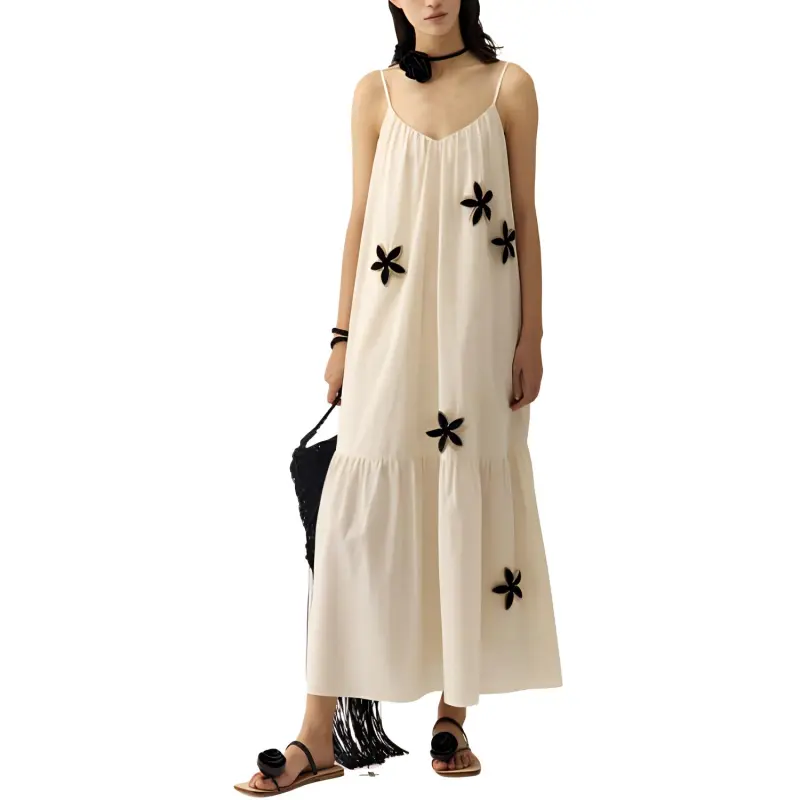 YOEYYOU Slip Dresses Women's Yellow Hemp-1