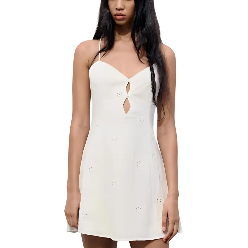 ZARA Slip Dresses Women's White-2