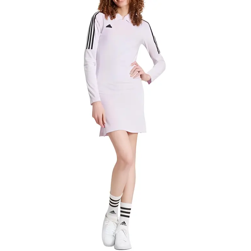 Adidas Free Shipping With AdiClub Tiro Cut 3-Stripes Stretchy Velour Dress-1