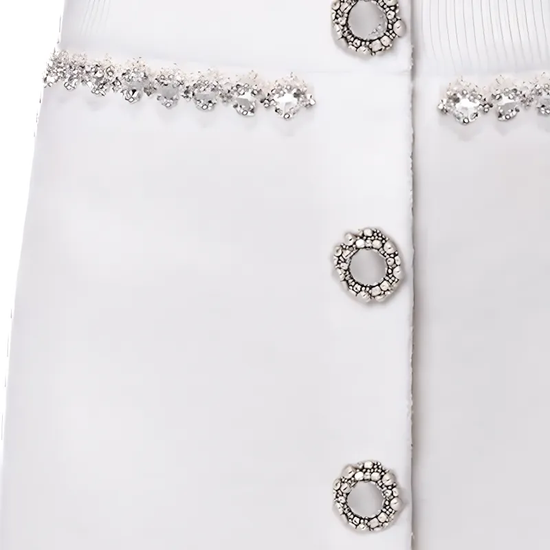LOUIS VUITTON FW24 Knit Long Skirts Women's White-3