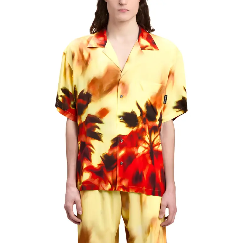 PALM ANGELS Palms On Fire Shirt-1