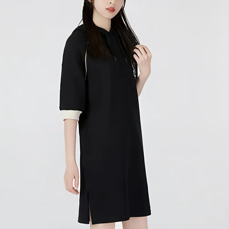 Skechers Short Sleeved Dresses Women's Carbon Black-1