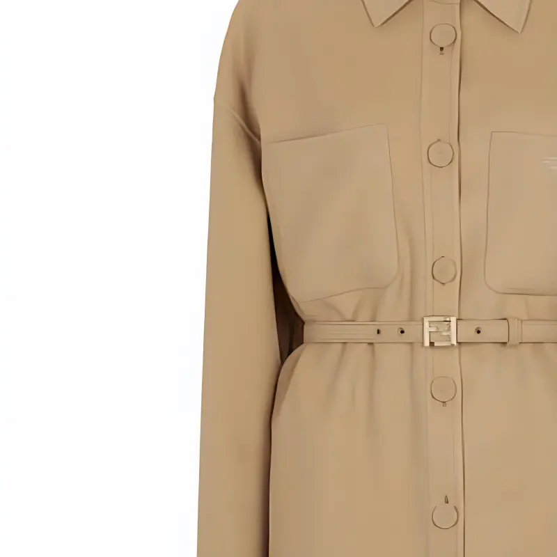 FENDI Coats Women's Khaki-3