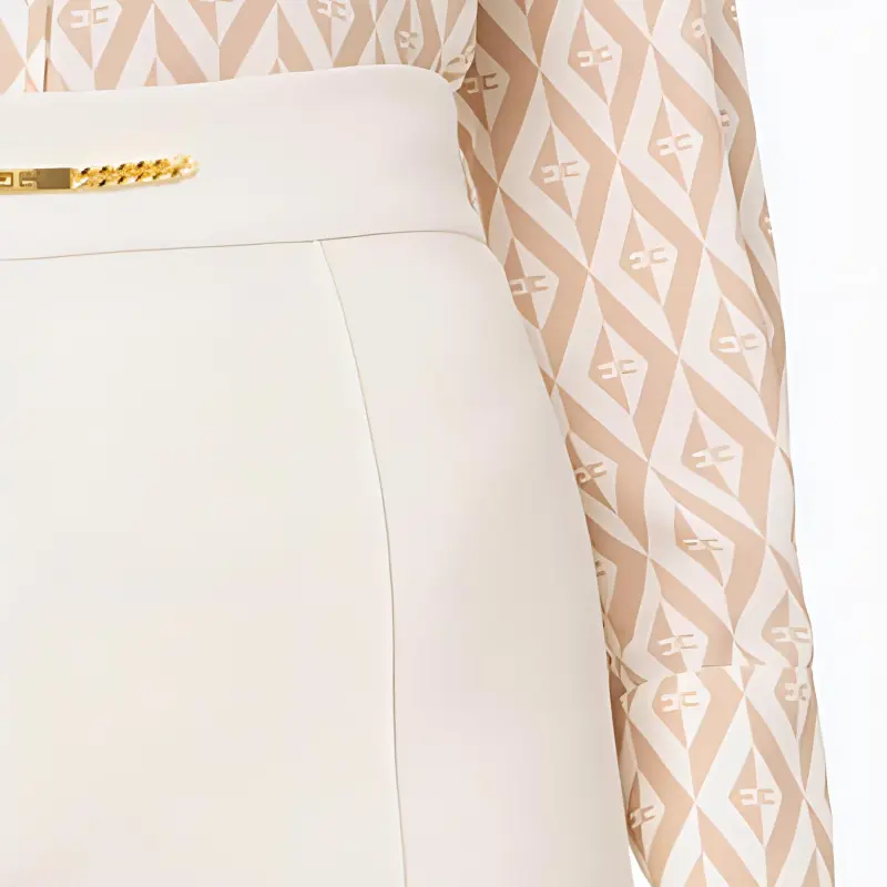 Elisabetta Franchi Casual Pants Women's White-4
