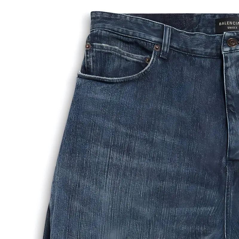 Balenciaga Jeans Loose Fit Style Unisex Dark Blue-2