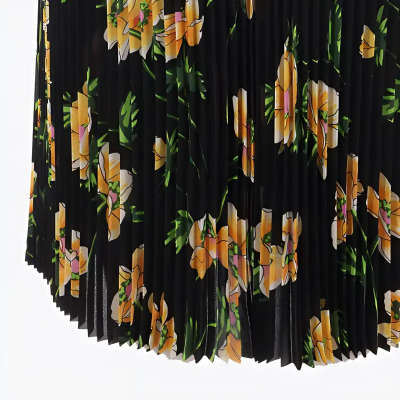 Balenciaga Floral Printed Ruched Waist Skirt-5