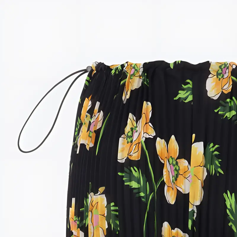 Balenciaga Floral Printed Ruched Waist Skirt-2