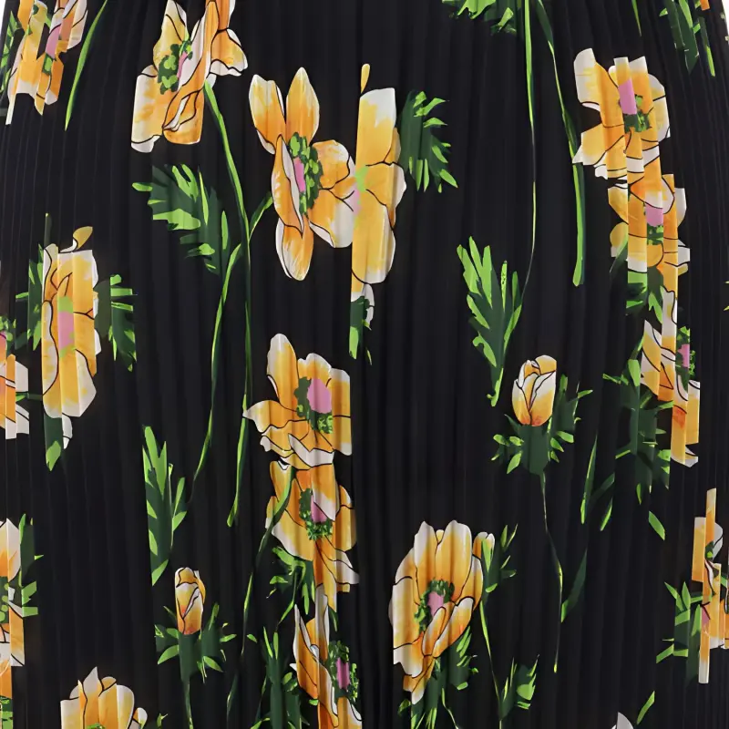 Balenciaga Floral Printed Ruched Waist Skirt-4