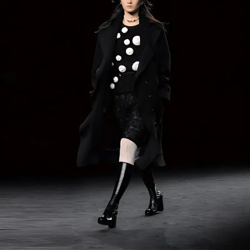 CHANEL Coats Women's Black-2