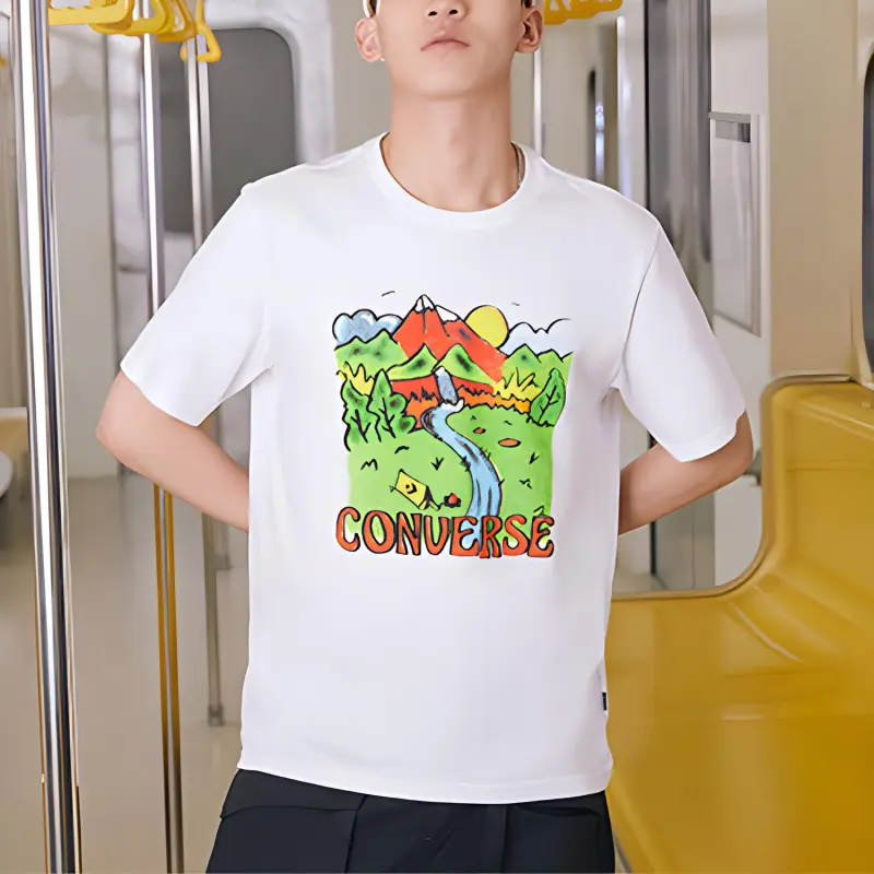 Converse T Shirts Men White-2