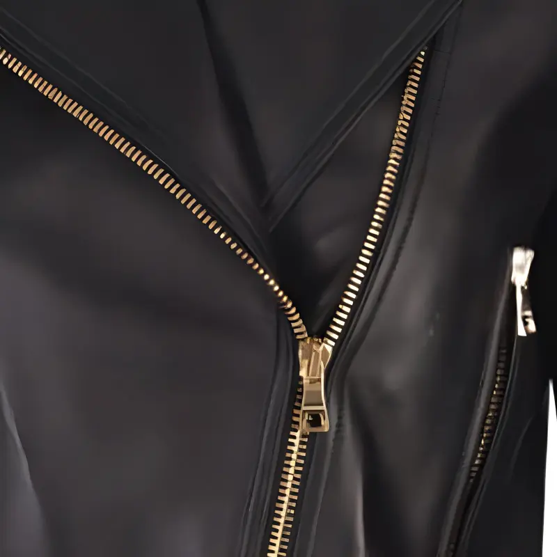 BALMAIN Chain Quilted Leather Crop Jacket Black-4
