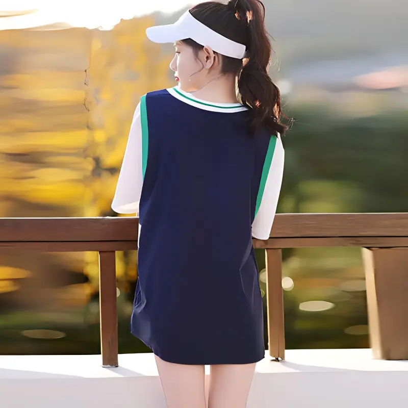 Youyou Two Piece Swimsuits Women's Navy Blue-3