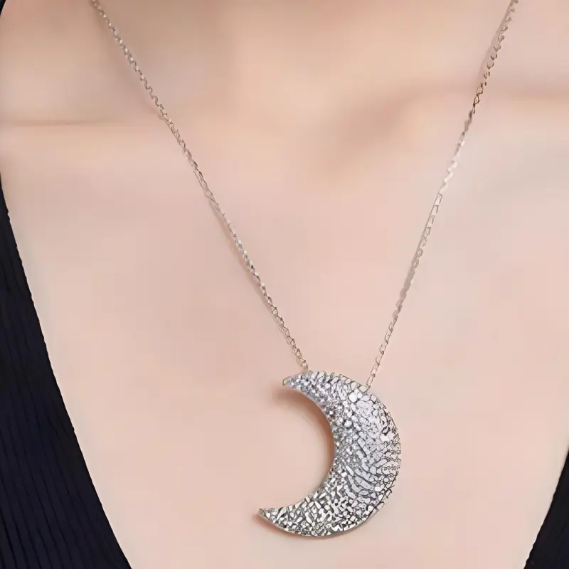 Swarovski Sublima Gold Plated Necklaces Unisex Silver-3