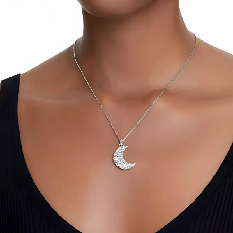 Swarovski Sublima Gold Plated Necklaces Unisex Silver-1