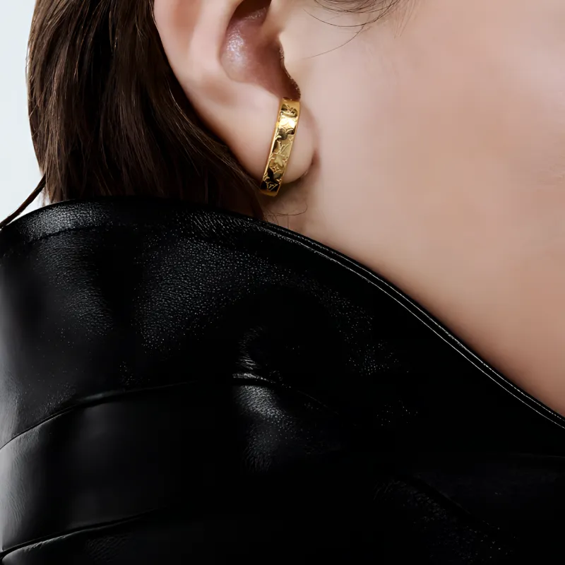 LOUIS VUITTON Metal Earrings Women's Gold-2