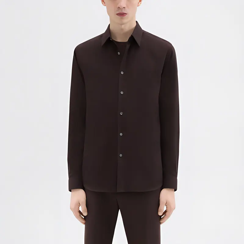 THEORY Shirts Men Black Brown-1