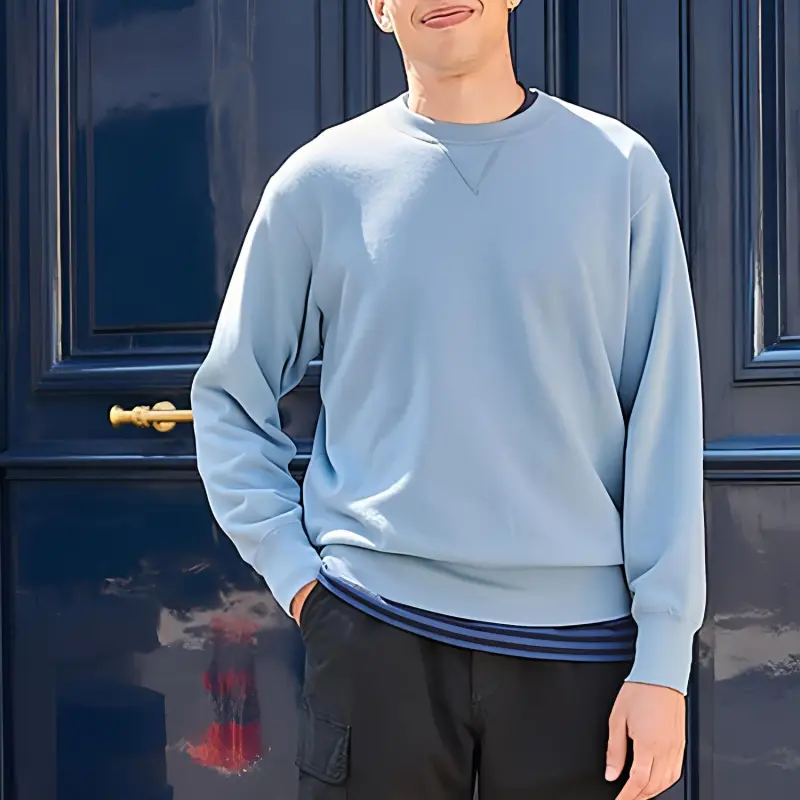 UNIQLO Sweatshirt Unisex Sky Blue-1