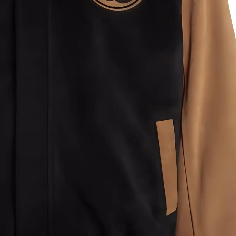 BALLY Emblem Logo patch Suede Bomber Jacket-4