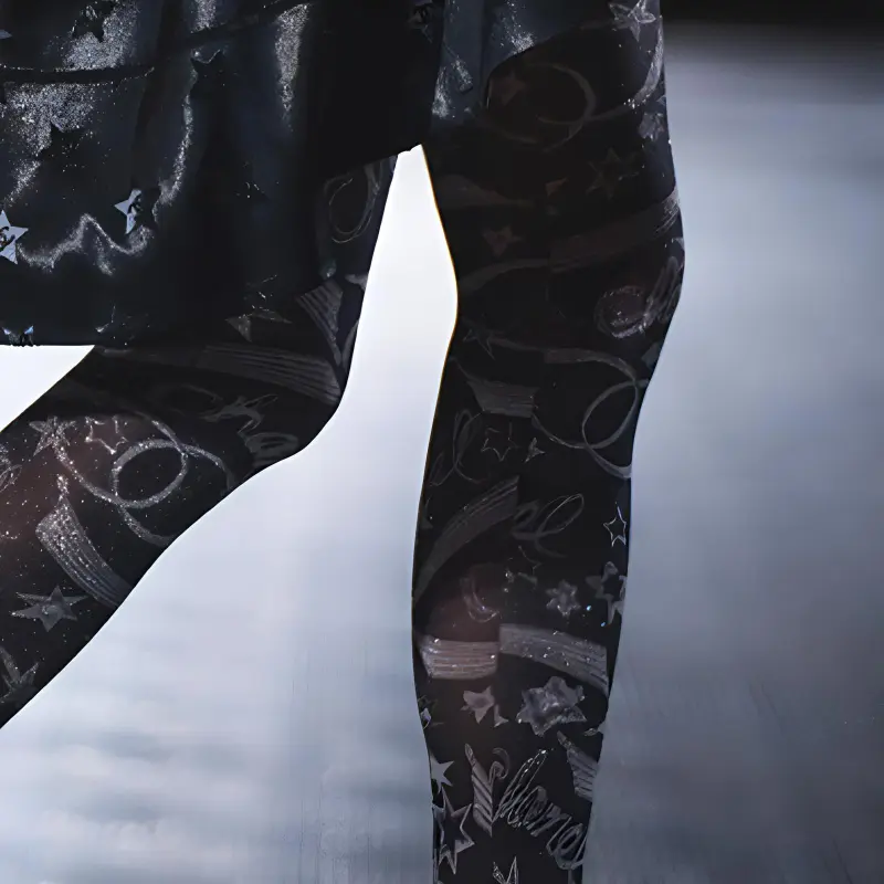 CHANEL SS24 24C Leggings Women's Gray Silver-2