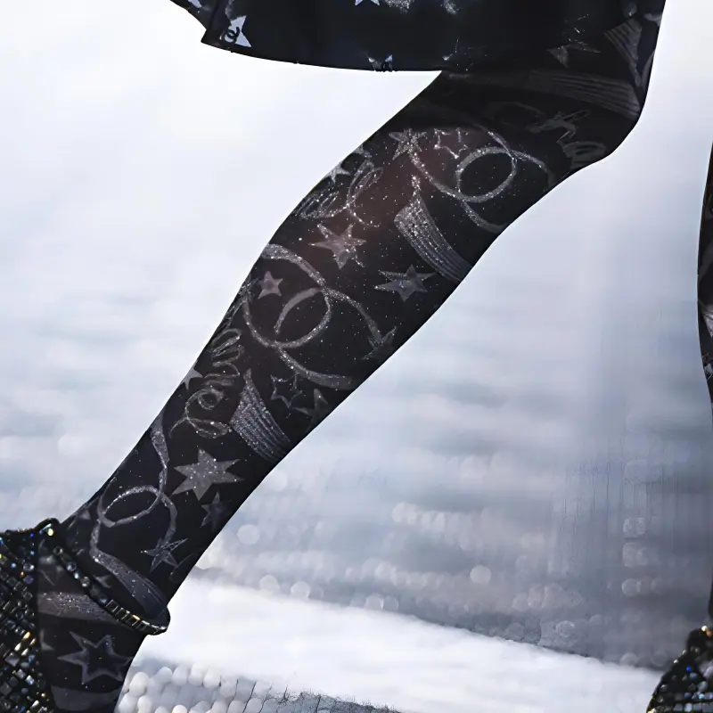 CHANEL SS24 24C Leggings Women's Gray Silver-1