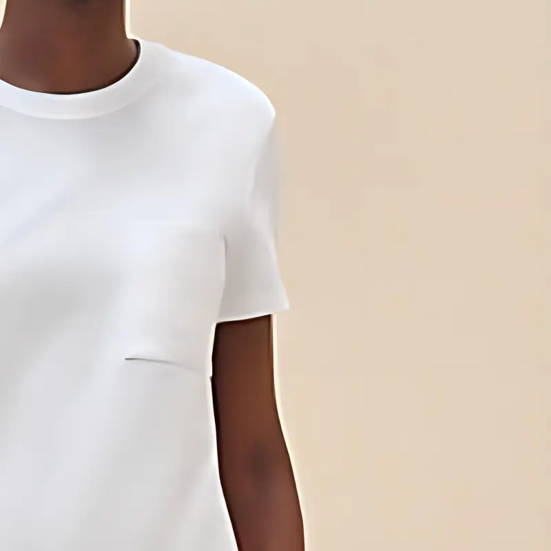 HERMES Short Sleeved Dresses Women's White-4