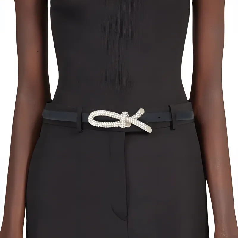 Ferragamo Crystal embellished Leather Belt-1