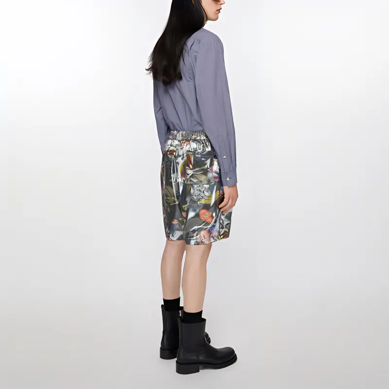 Acne Studios Printed Shorts Black Multicolor-2