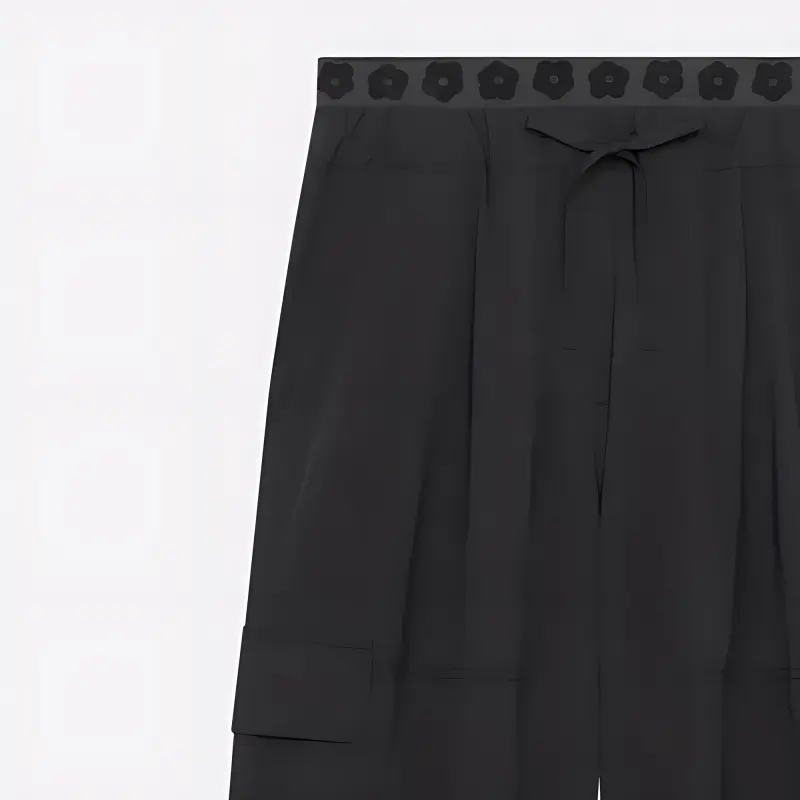 KENZO Drawstring Wide Leg Pants-2