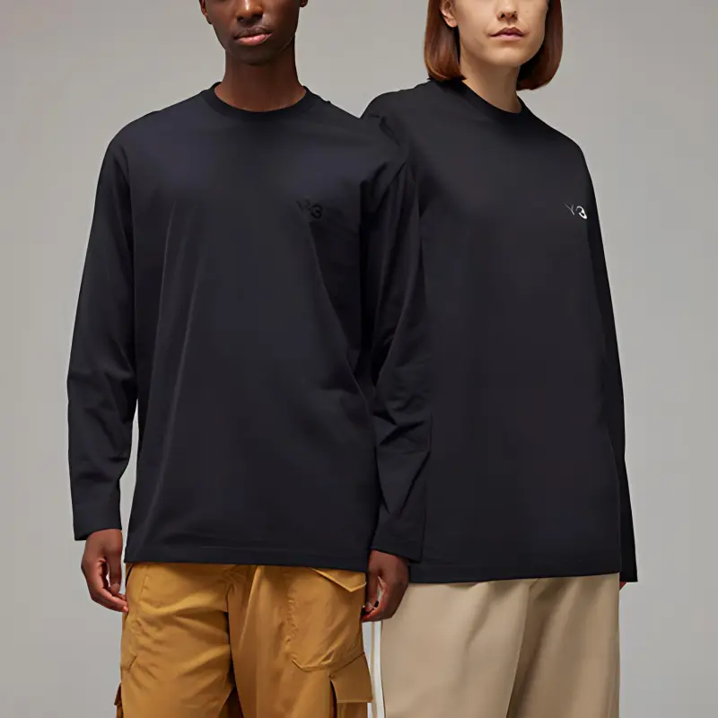 Y-3 Logo Print Long-Sleeved T-Shirt-1