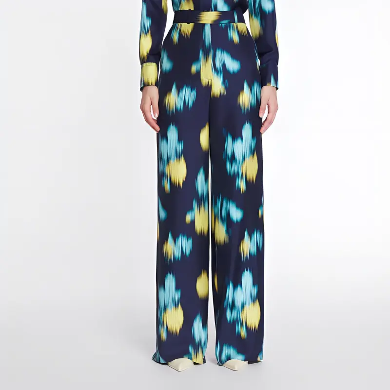 Lanvin Motif Printed Straight Leg Pants-2